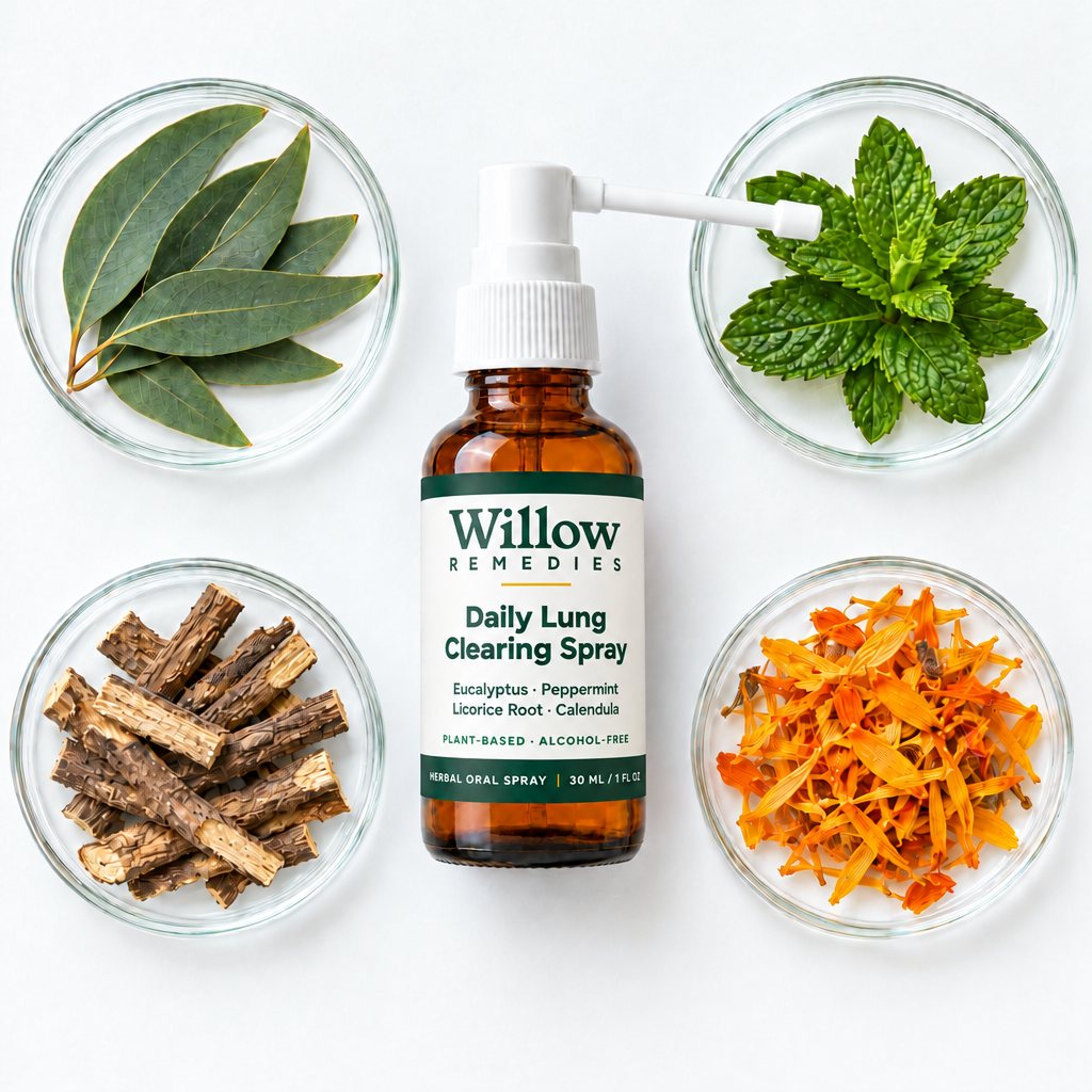 Willow Remedies with eucalyptus, peppermint, licorice root and calendula